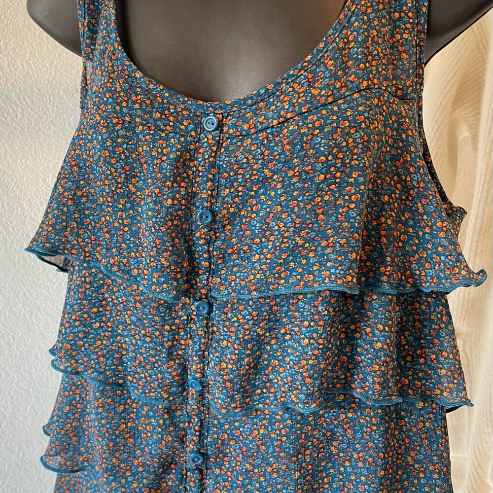 Floral sheer flow summer tank